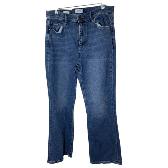 Loft Women's High Rise Flare Boot Cut Jeans Business Casual Denim Western Sz 10 - Picture 1 of 6